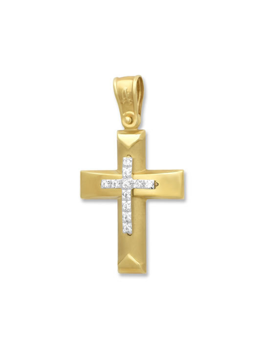 Damen Gold Kreuz 14K