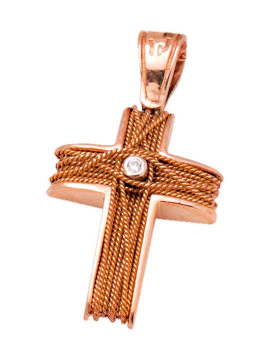 Roségold Kreuz 14K