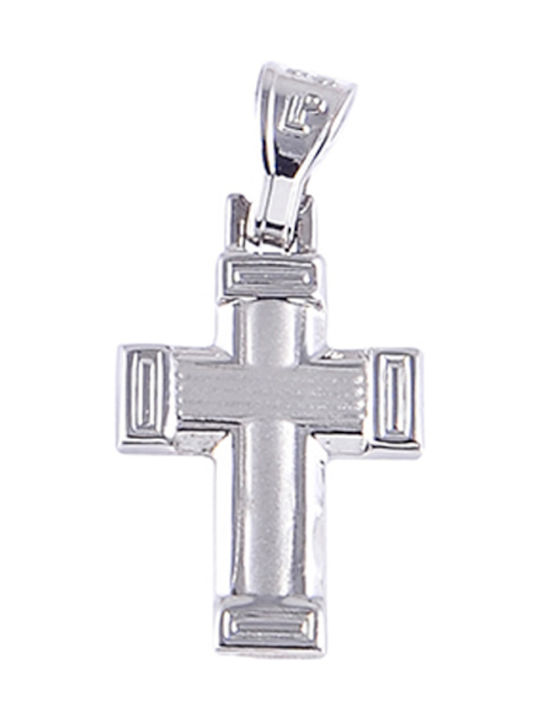 Weißgold Kreuz 14K