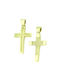 Men's Gold Cross 14K Double Sided