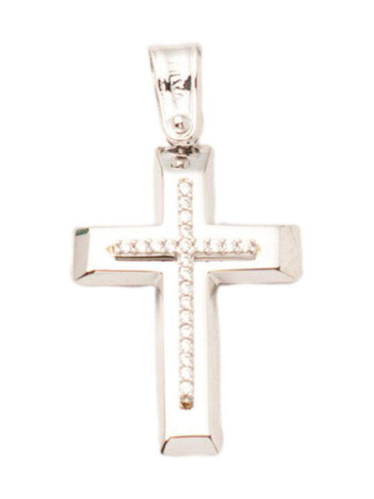 White Gold Cross 14K