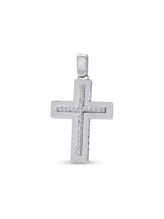 Women's White Gold Cross 14K