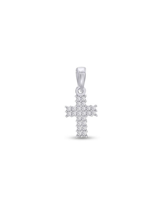 Women's White Gold Cross 14K