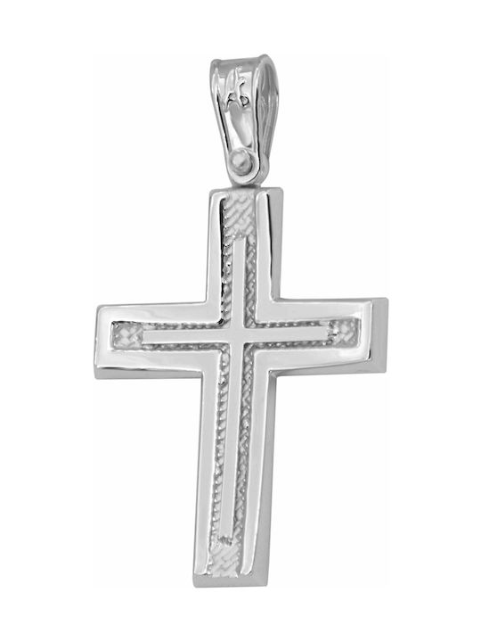 White Gold Cross 9K