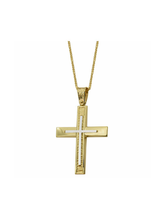 Gold Kreuz 9K mit Kette