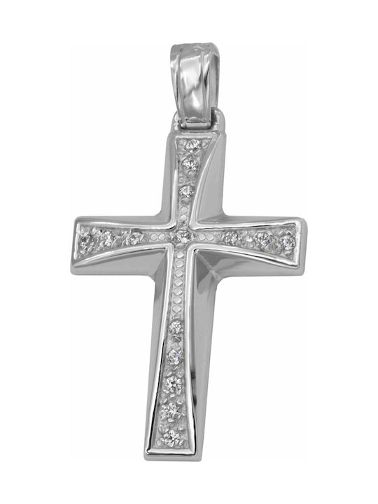 White Gold Cross 9K