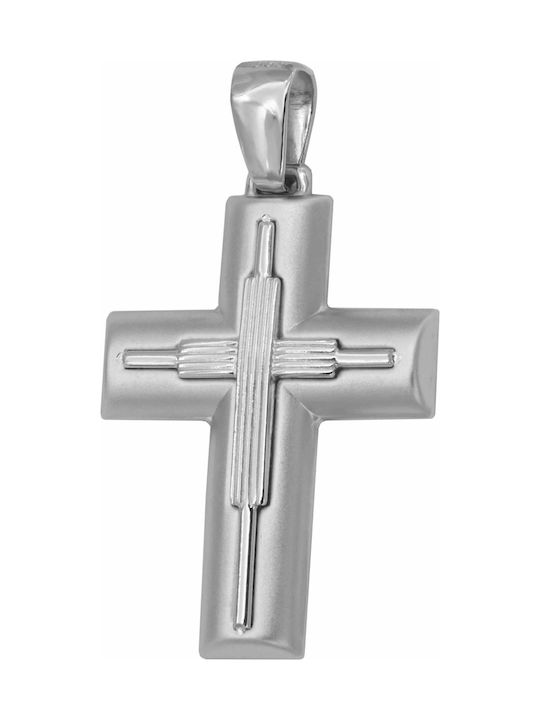 Weißgold Kreuz 14K