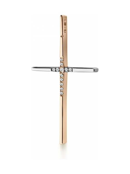 Roségold Kreuz 18K