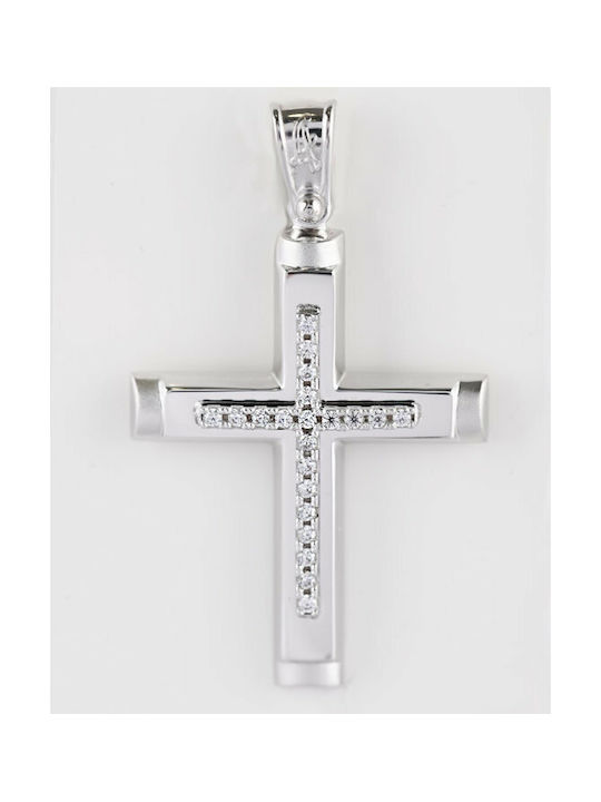 White Gold Cross 14K