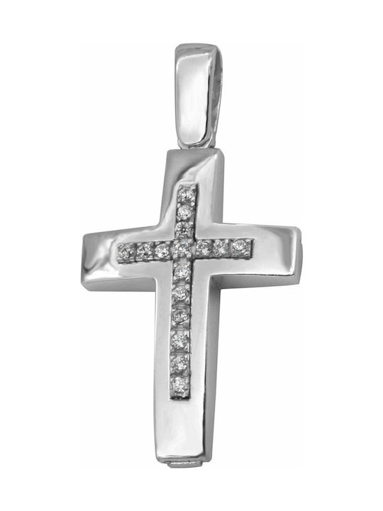 White Gold Cross 9K