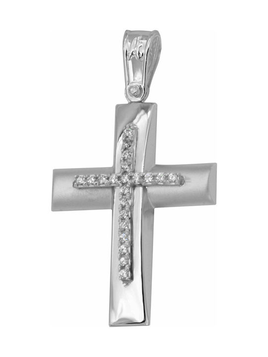 White Gold Cross 9K