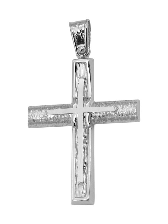 White Gold Cross 9K