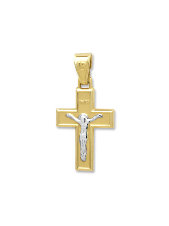 Herren Gold Kreuz 14K mit dem Gekreuzigten