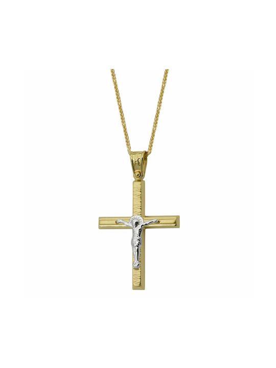 Gold Kreuz 9K mit Kette