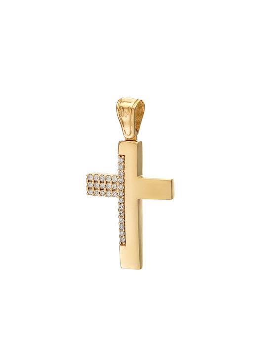 Damen Gold Kreuz 14K