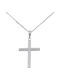 White Gold Cross 14K with Chain