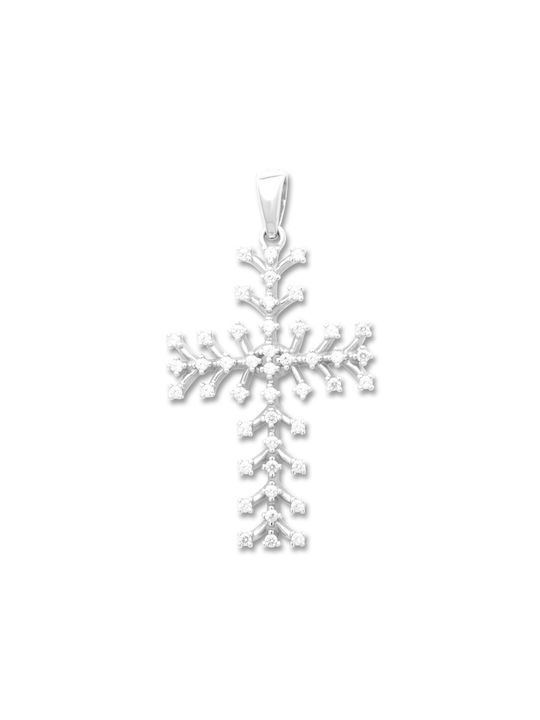 Women's White Gold Cross 14K