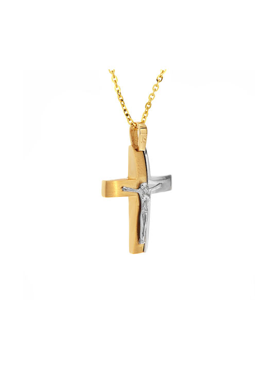 Herren Gold Kreuz 14K mit dem Gekreuzigten