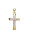 Damen Gold Kreuz 14K Beidseitig