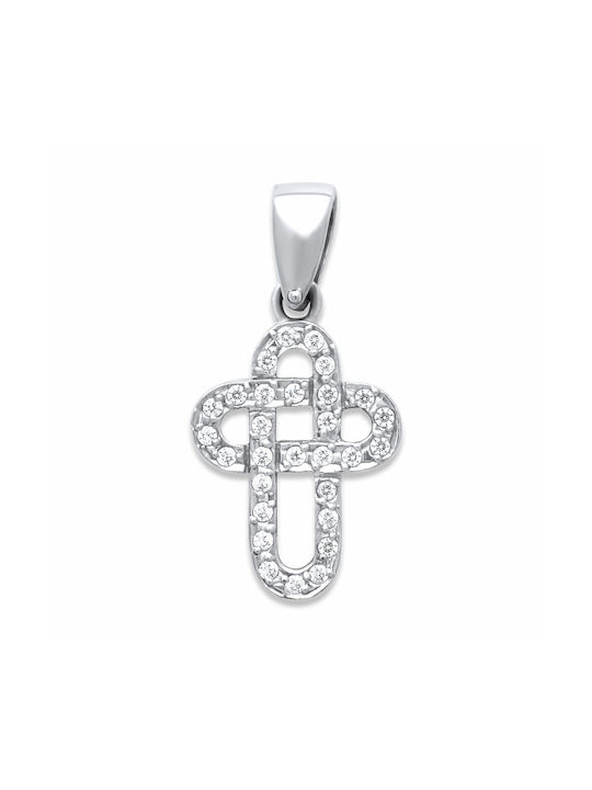 Women's White Gold Cross 14K