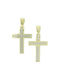 Men's Gold Cross 14K Double Sided