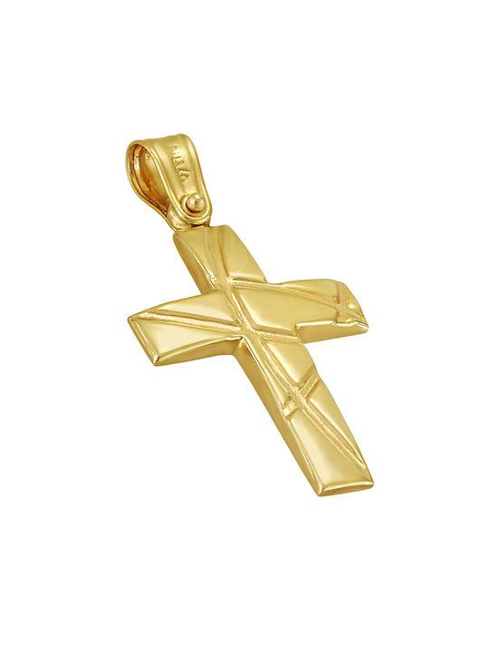 Herren Gold Kreuz 14K