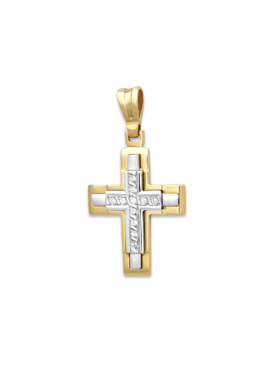 Damen Gold Kreuz 14K