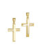 Men's Gold Cross 14K Double Sided