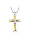 Men's Cross from Steel with Chain