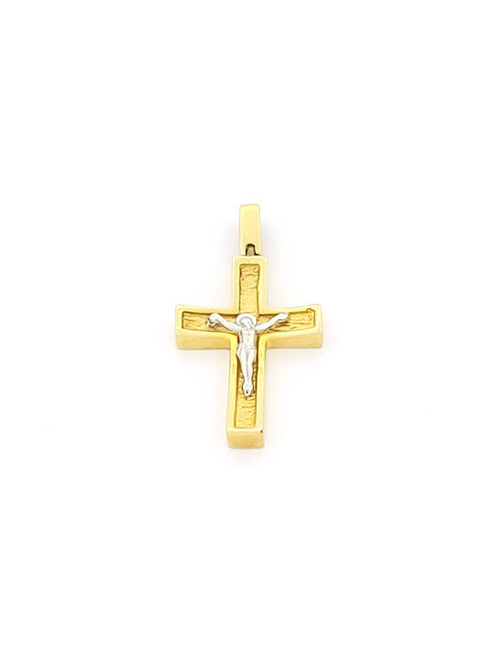 Kirkikosmima Herren Gold Kreuz 14K mit dem Gekreuzigten