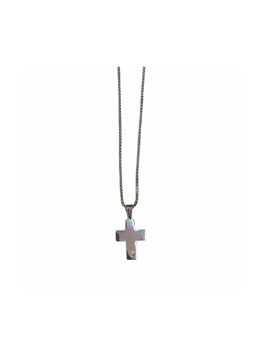 Herren Kreuz aus Stahl mit Kette