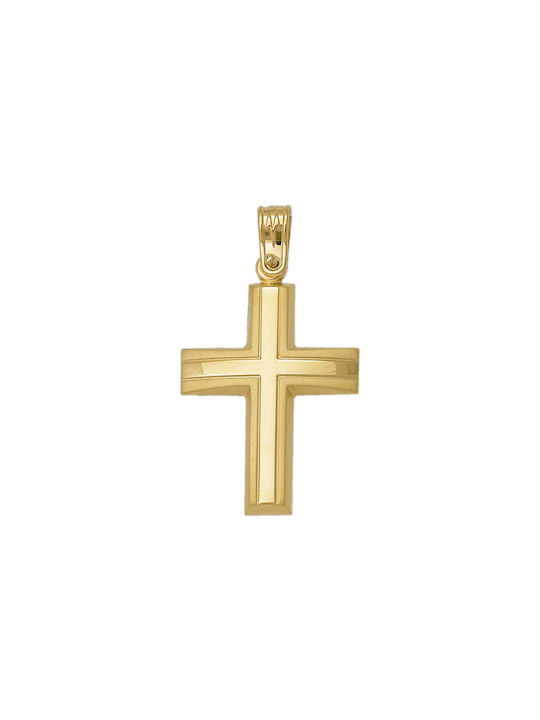 Gold Kreuz 14K Beidseitig