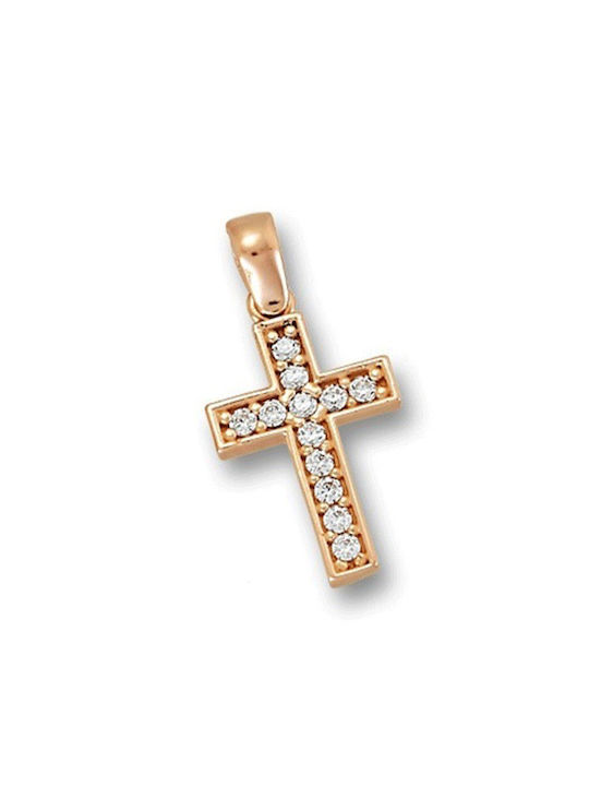 Women's Rose Gold Cross 14K