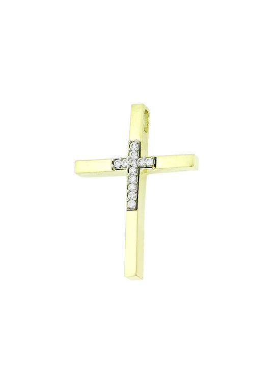 Damen Gold Kreuz 14K