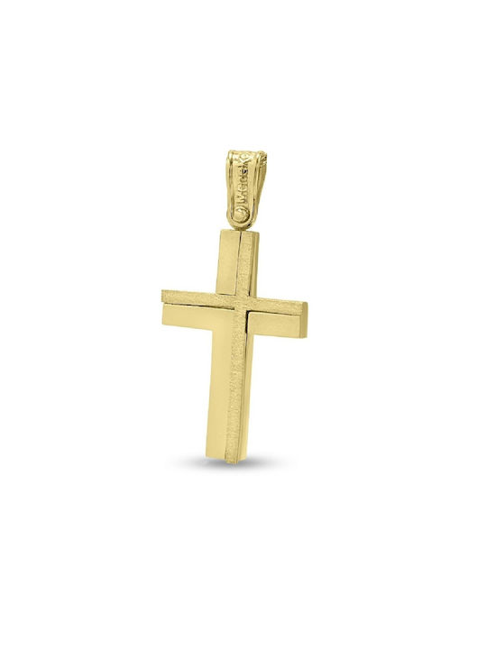 Herren Gold Kreuz 14K