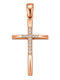 FenixJewelry Crucifix Femeie Din Aur Roz 14K Fără Lanț ST1005Ρ