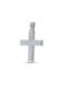 Men's White Gold Cross 14K