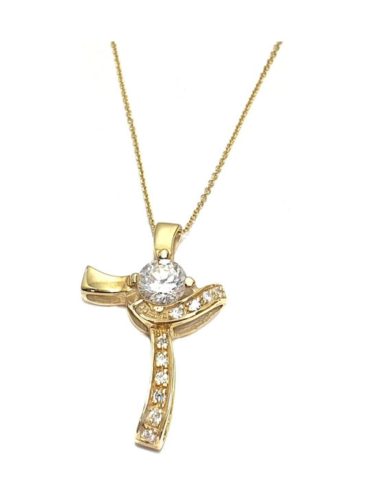 Gold Cross 14K with Chain