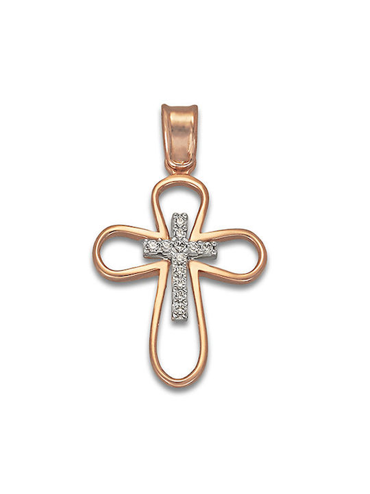 Women's Rose Gold Cross 14K