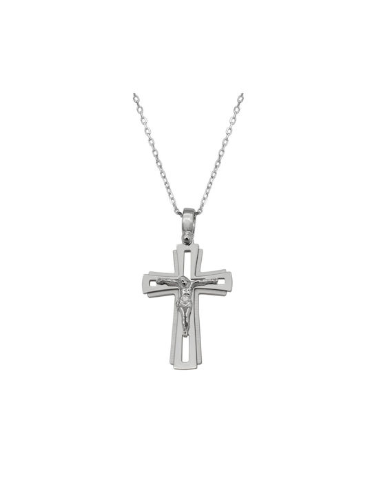 Kreuz aus Silber mit Kette