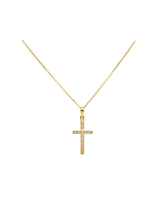 Gold Cross 18K with Chain