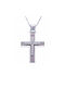 Women's White Gold Cross 14K with Chain