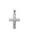 Men's White Gold Cross 14K Double Sided