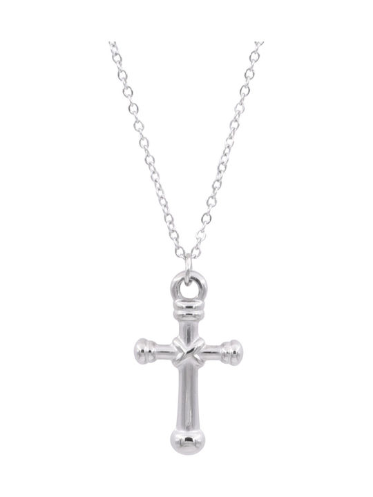 Men's Cross from Steel with Chain