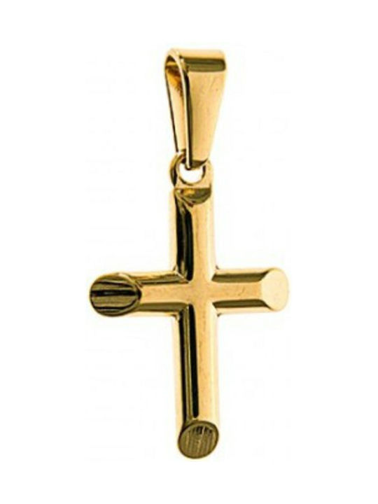 Men's Cross from Gold Plated Steel