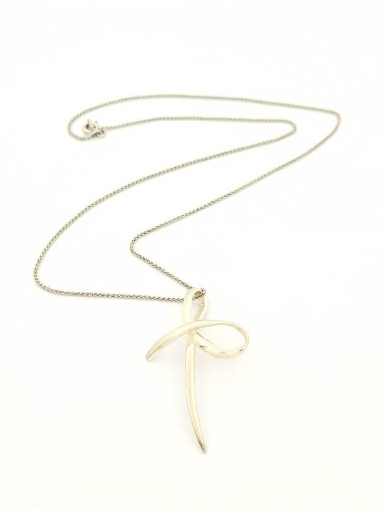 Damen Kreuz aus Silber mit Kette