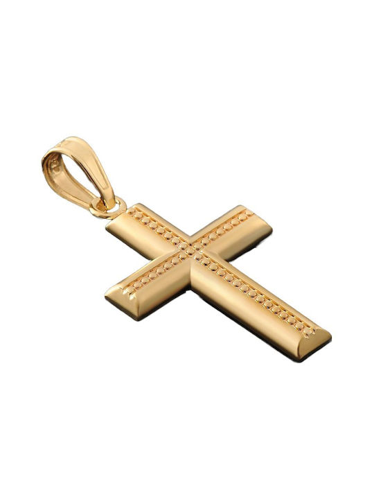 Damen Gold Kreuz 14K mit Kette