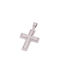 Men's White Gold Cross 14K