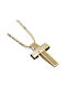 Damen Gold Kreuz 14K mit Kette