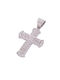 Men's White Gold Cross 14K